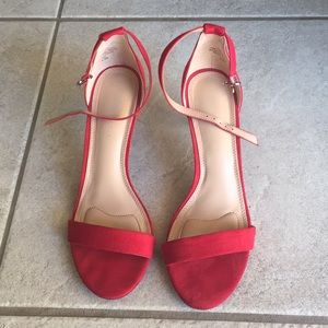 Red 3” strappy heels